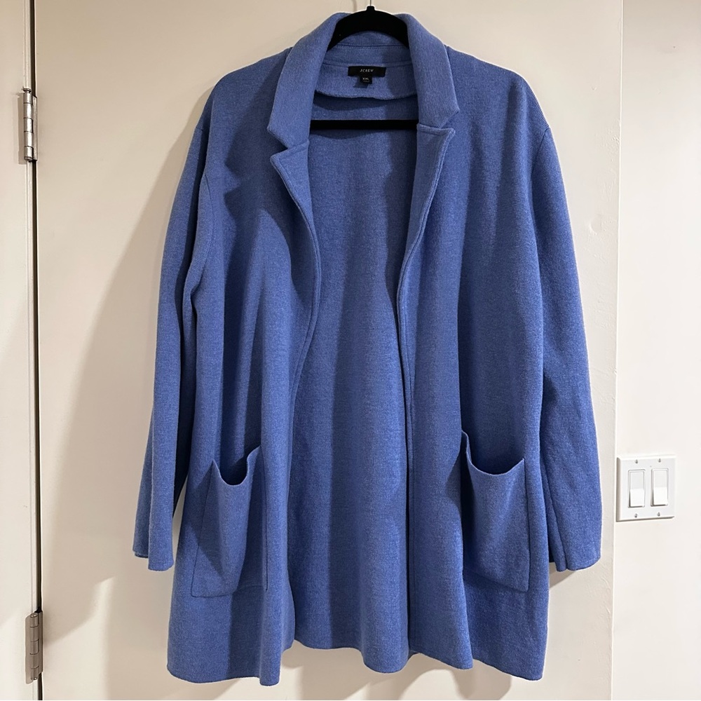 J Crew Sweater Blazer Cardigan Blue Size XXL
